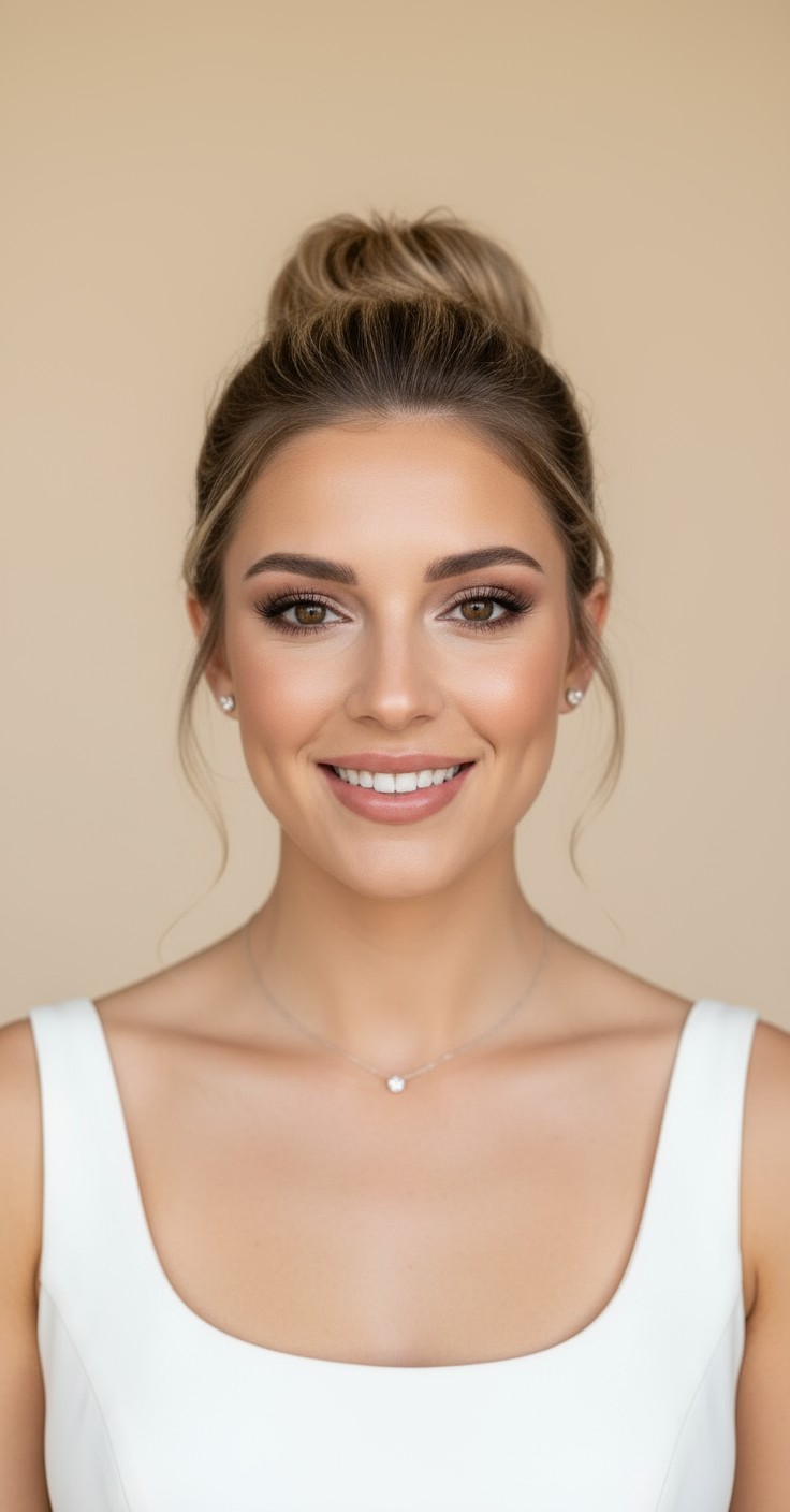 After Messy Bun Updo For Wedding